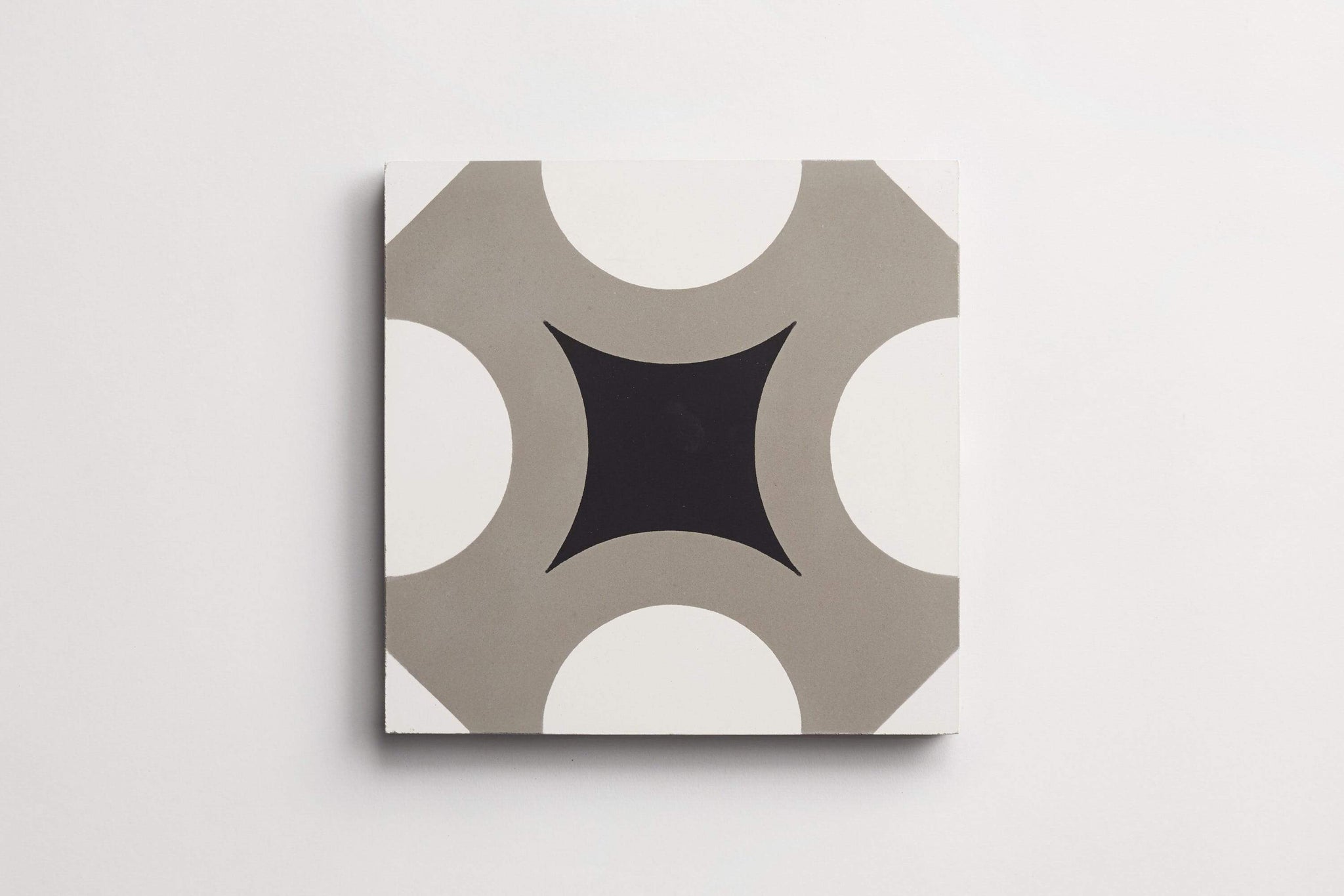 cement | barcelona two | white, metal + black ~ 8"x8"x0.625"