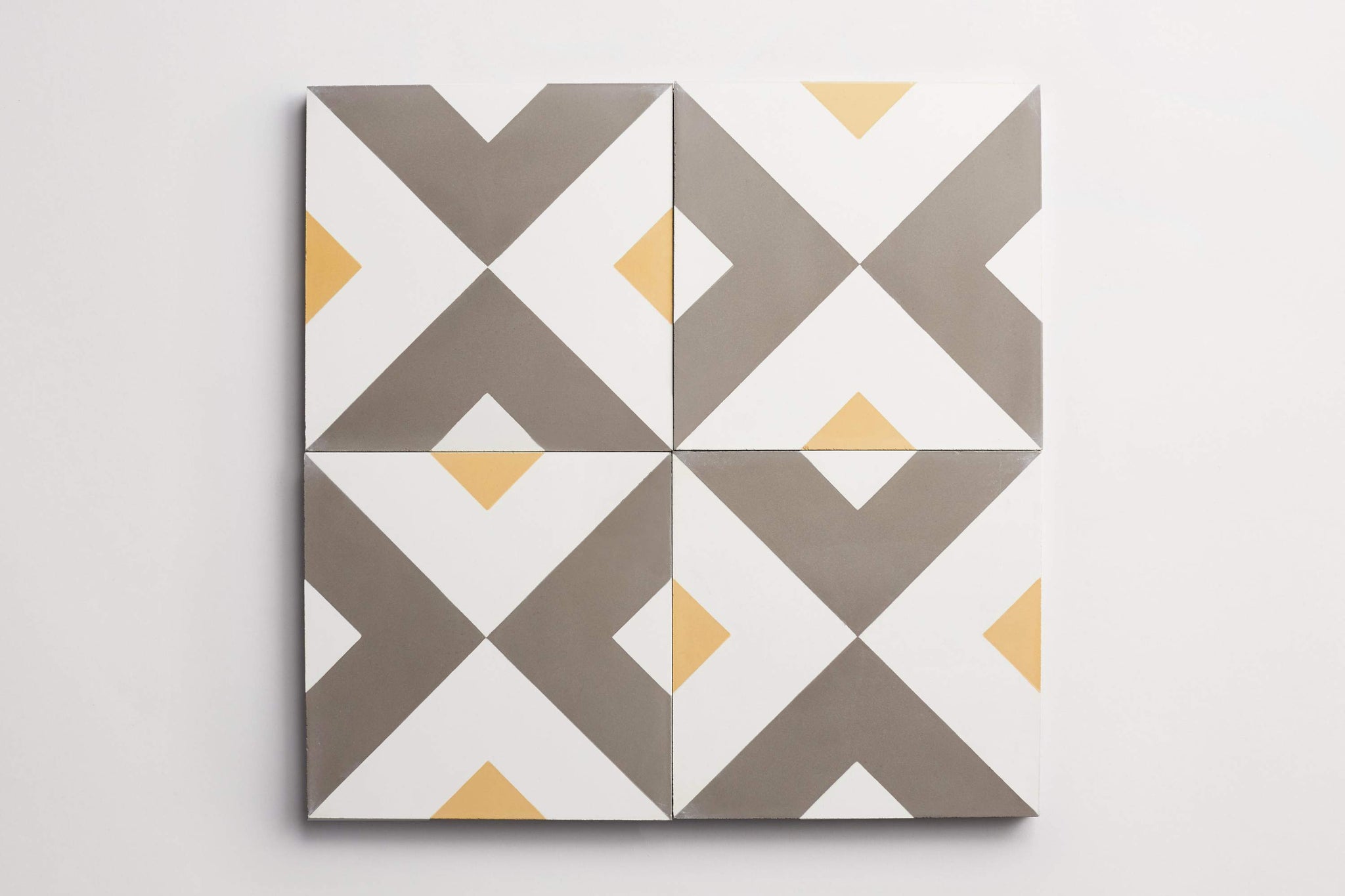 cement | checkered past | white, metal + curry ~ 8"x8"x0.625"