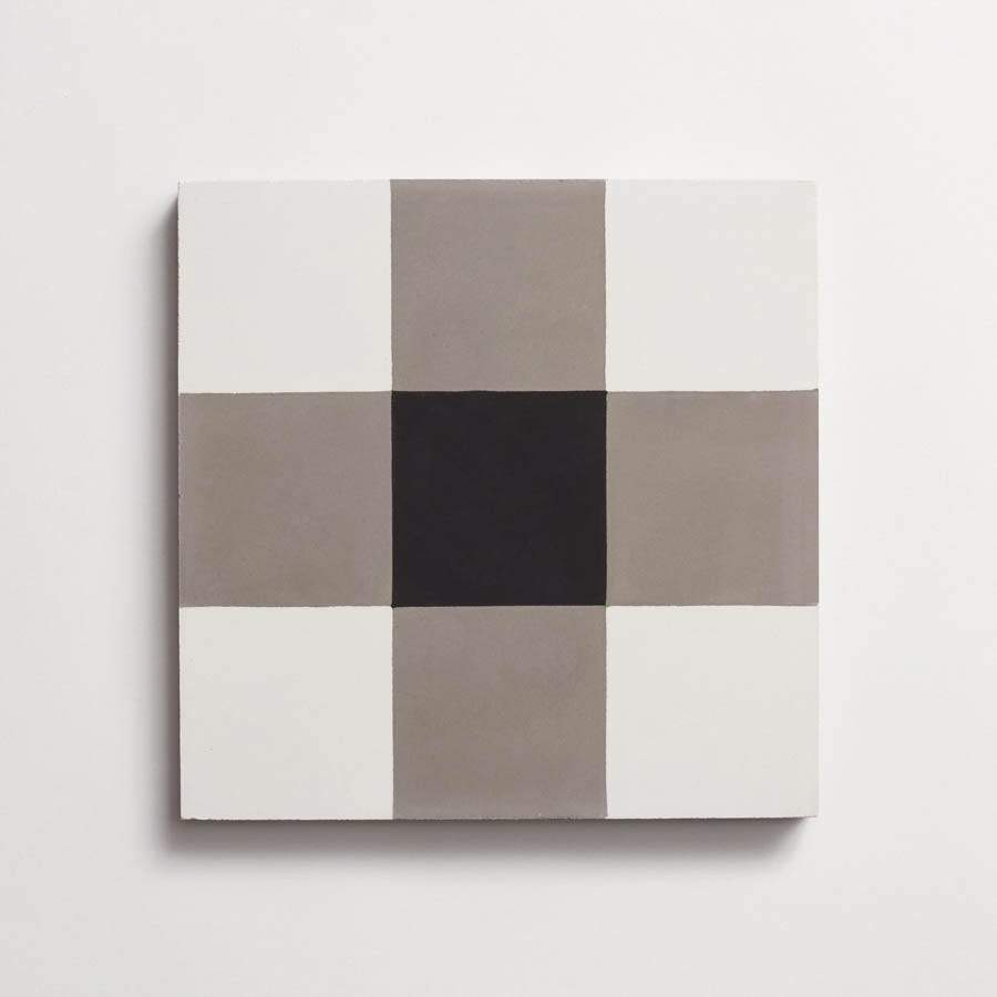 cement | checkmate | metal, white + black sample ~ 8"x8"x0.625" sample