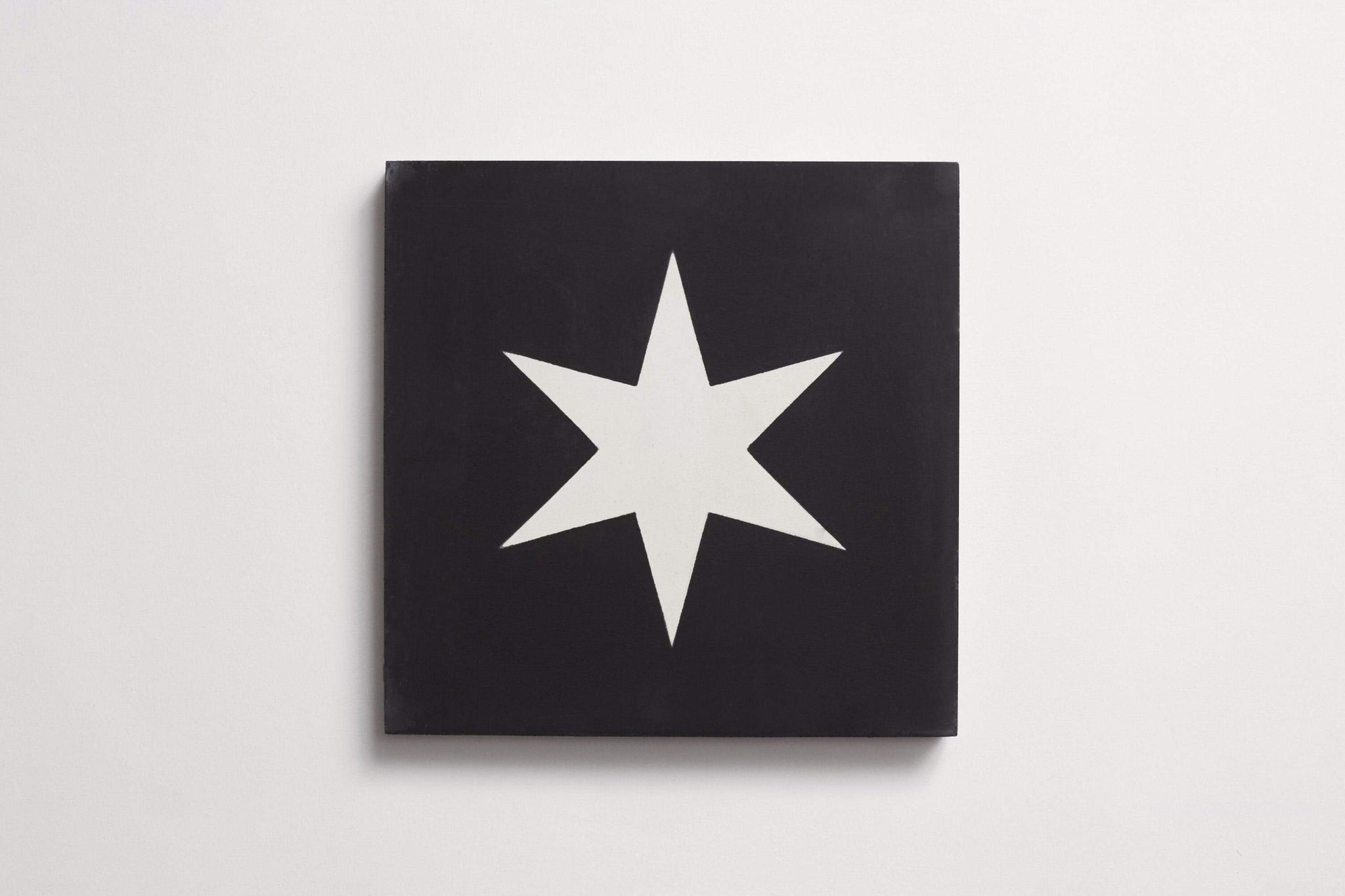 cement | star bright | black + white ~ 8"x8"x0.625"