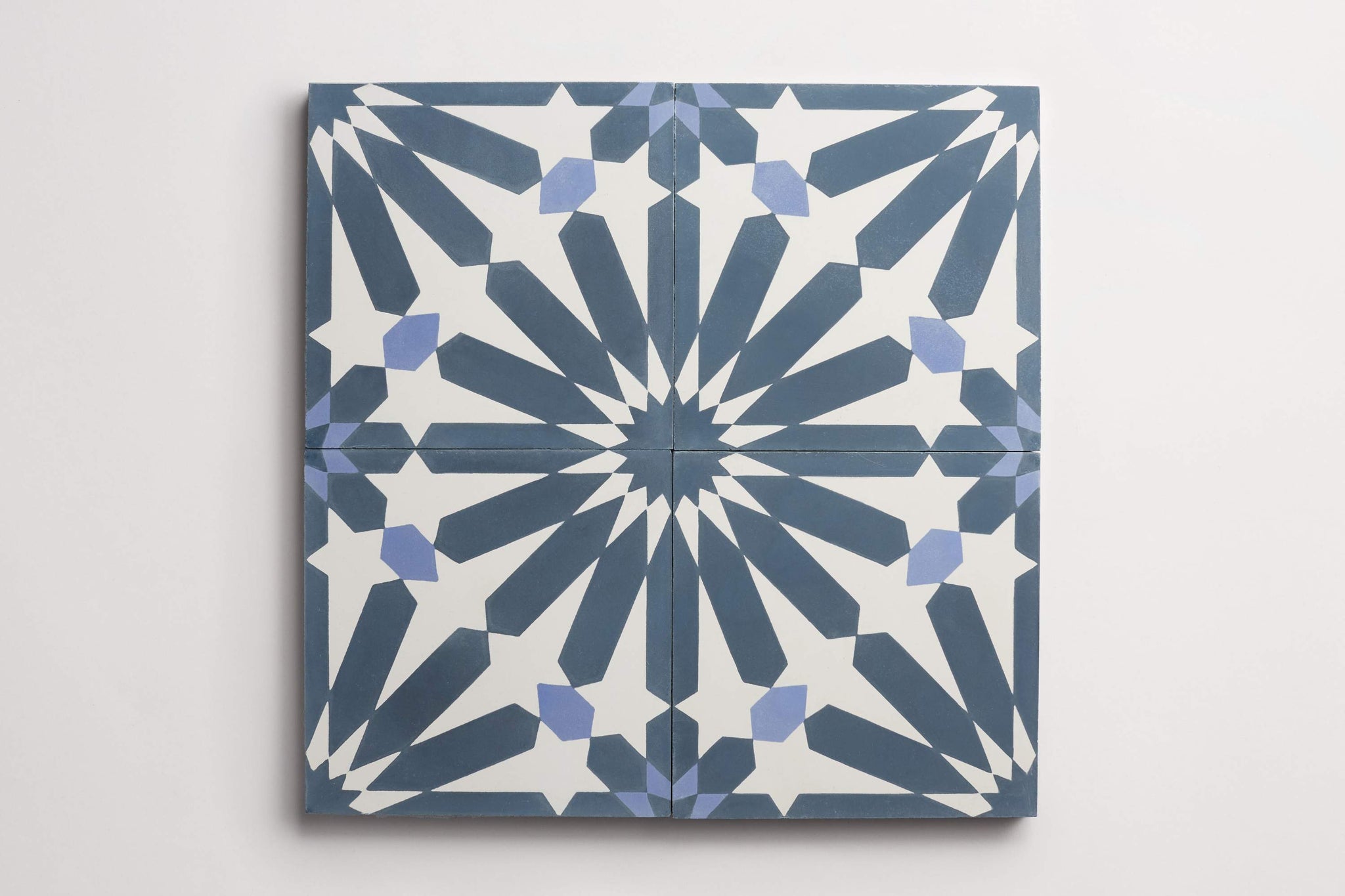 cement | big al | federal blue, white + nautical blue ~ 8"x8"x0.625"