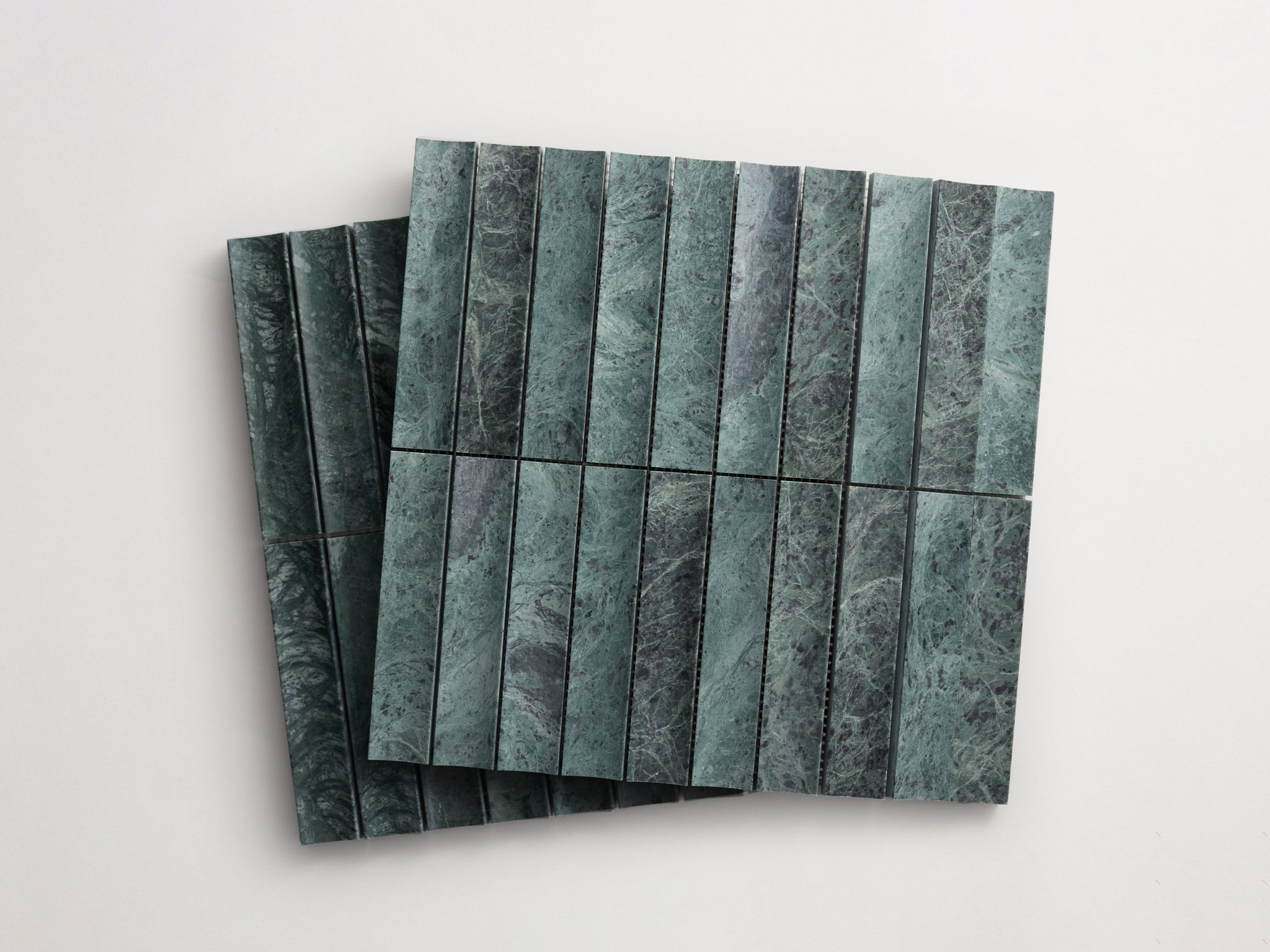 lapidary | etui petit mosaic sheet | verde marble ~ 1.25"x6"x0.5"