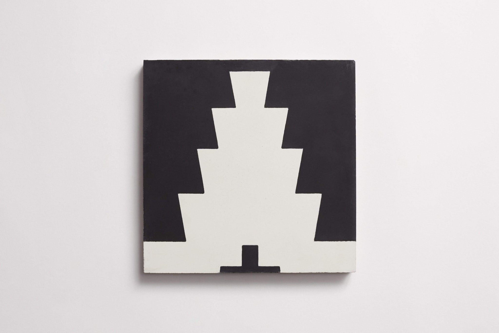 cement | new west pattern nine | black + white ~ 8"x8"x0.625"