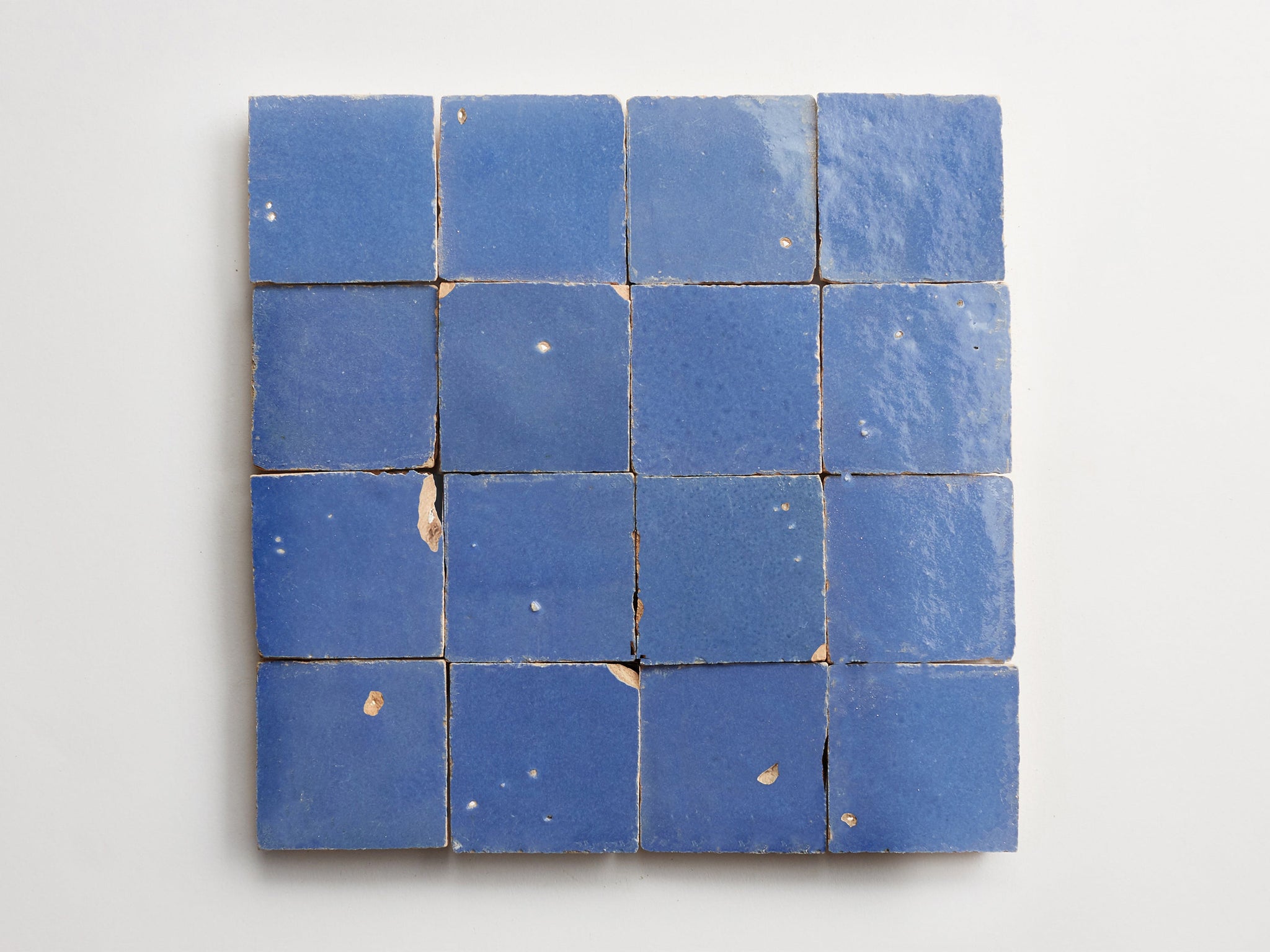 zellige | classic cerulean | unmounted square ~ 2"x2"x0.375"