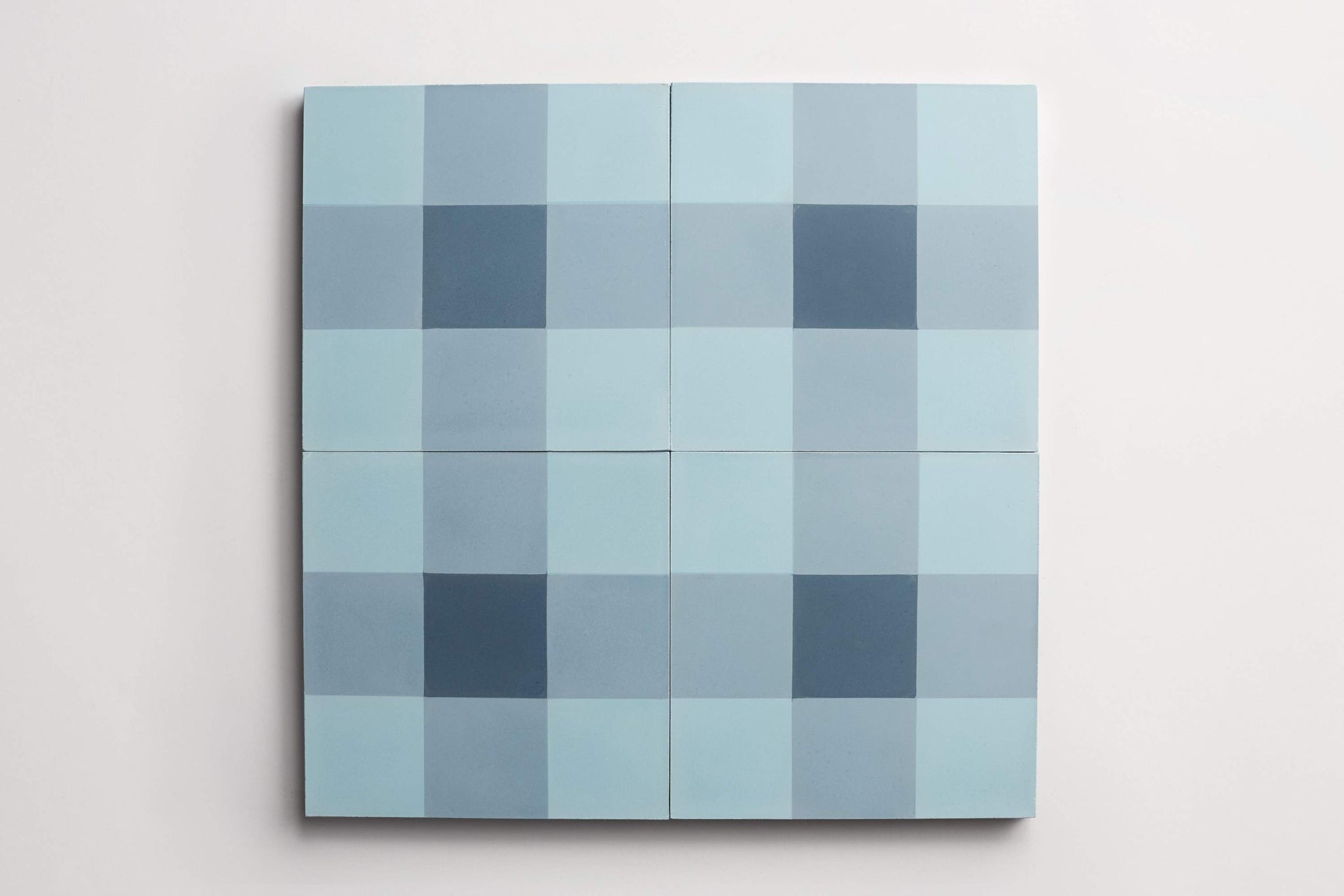 cement | checkmate | lake, pond + federal blue ~ 8"x8"x0.625"