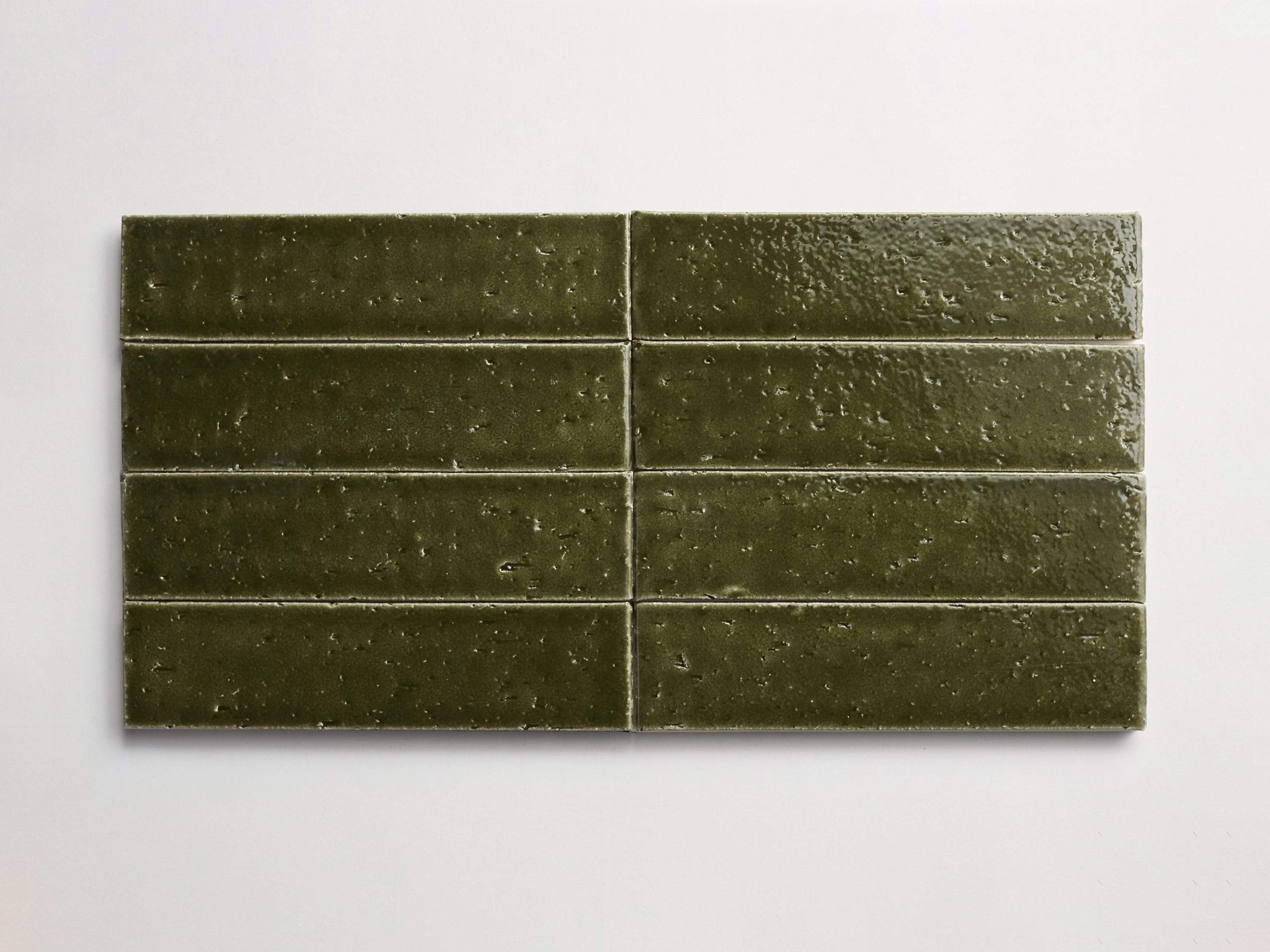 modern farmhouse brick | deep green gloss ~ 2.5"x9.5"x0.375"