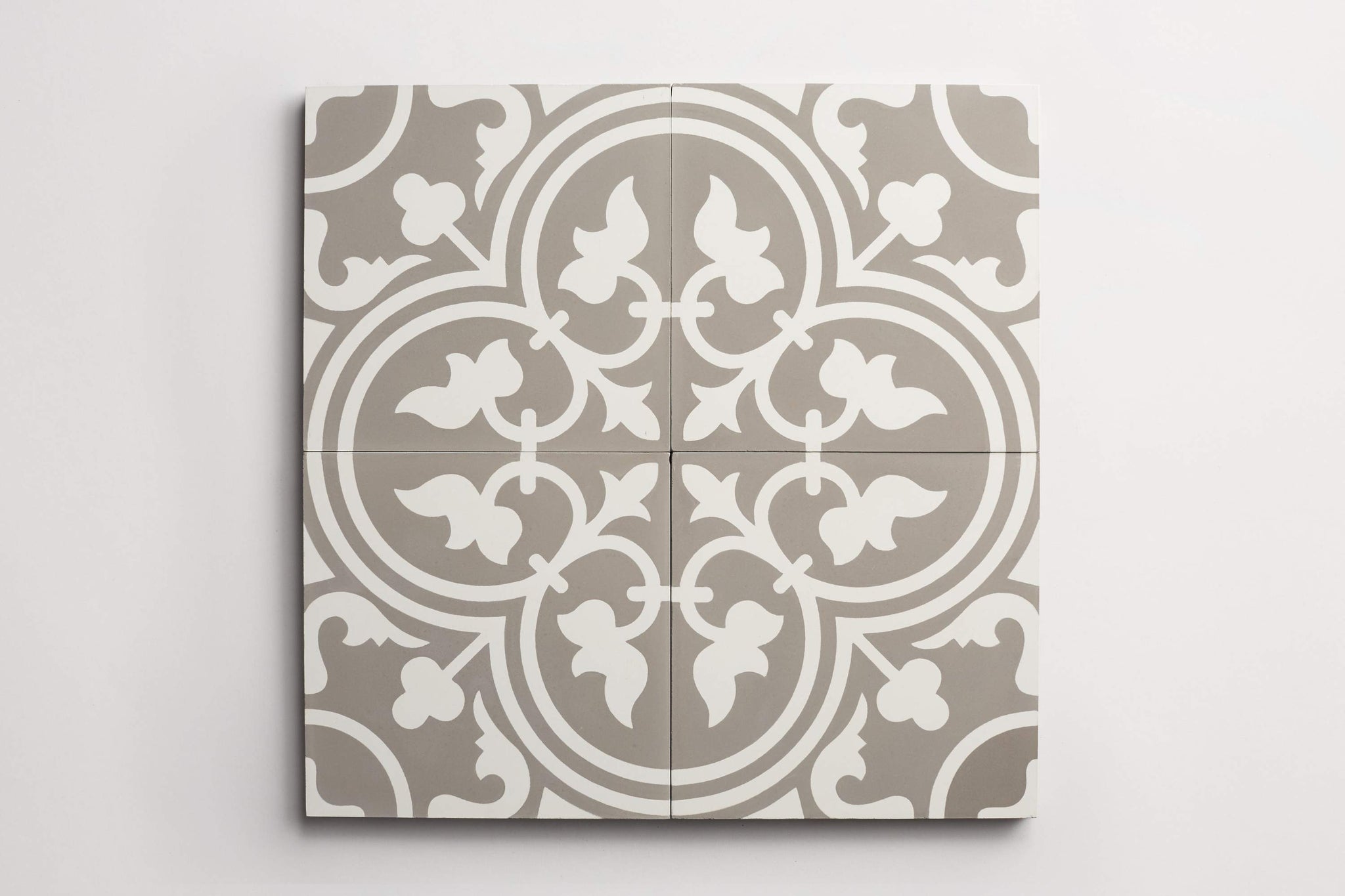 cement | four leaf clover | metal + white ~ 8"x8"x0.625"