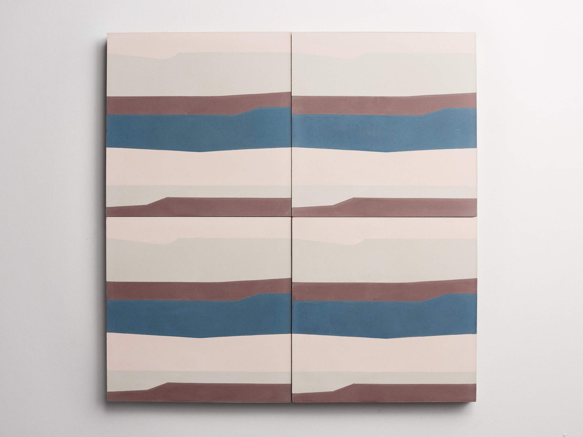 cement | erica tanov | baccio pattern c | federal blue, mocha, stone + taro ~ 8"x8"x0.625"