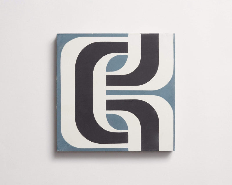 clé tile | cement | erica tanov | 1965 | black white federal blue